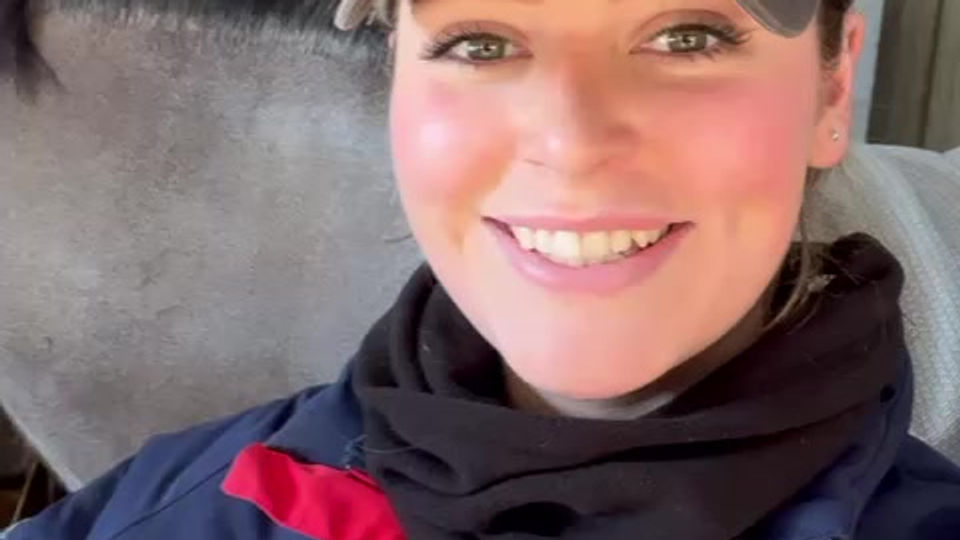 Clare with her horse’s Jade and Belle video testimonial